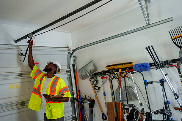 Professional Garage Door Panel Replacement technician working in Salina, UT